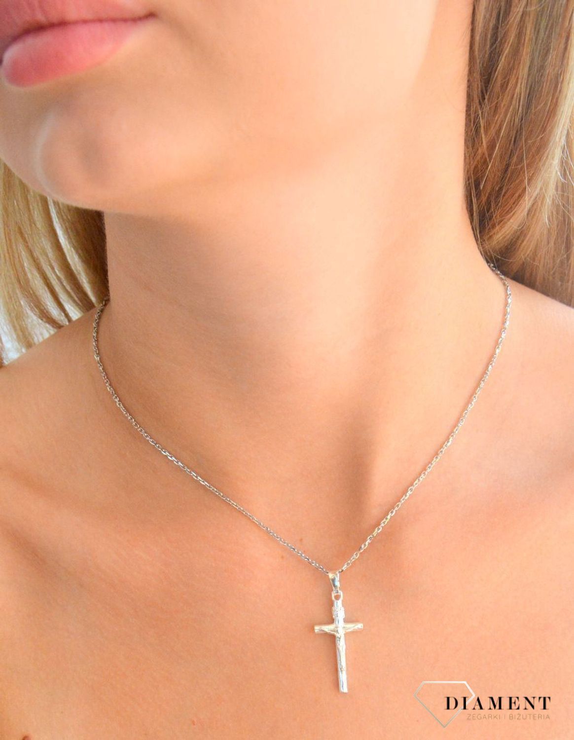 Łańcuszek srebrny ankier próba 925, DIA-LAN-729338R-25-925 0,5mm Srebrny łańcuszek najwyższej próby srebra 925. Łańcuszek srebrny o splocie ankier idealny na prezent. Naszyjnik stanowi mocny1.jpg